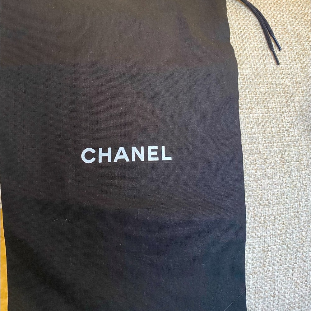 Chanel black draw string dust bags- set of 2
